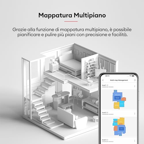 Ultenic MC1 Robot Aspirapolvere Lavapavimenti con Stazione Autosvuotante, Autopulente, Autoasciugatura, Navigazione LiDAR, Panni di Lavaggio Doppio, 5000Pa, 200 Min, WiFi/APP/Alexa/Siri/IFTTT