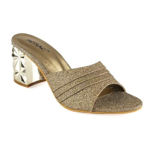 Image of MOSAC Women Casual /Party Block Heel Mules Heel Wedding Fashion Sandals for Women & Girls