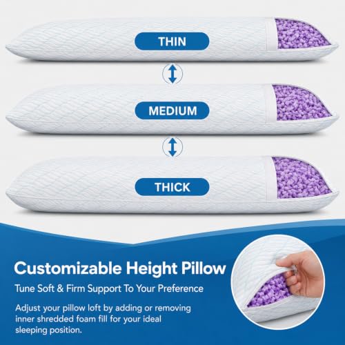 Image of WISHSMILE Cooling Shredded Memory Foam Body Pillows