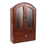 Rangement à tiroirs : doté de tiroirs, il offre un rangement efficace pour les cosmétiques et autres articles, améliorant ainsi votre routine quotidienne. meuble de rangement de bureau de style rétro, organiseur de tiroirs de bureau