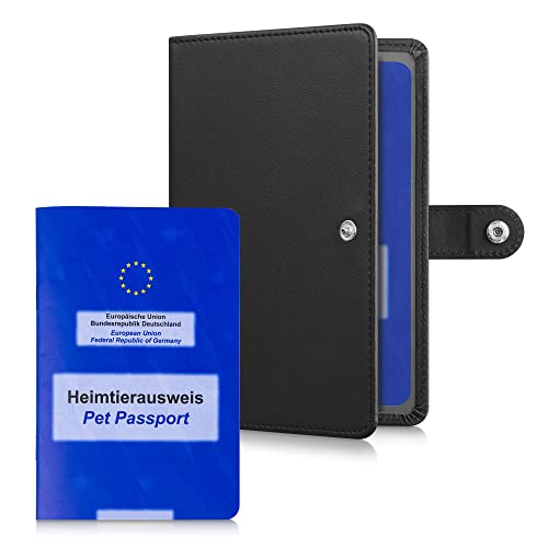 kwmobile Impfpass Hülle für Tiere - Schutzhülle für EU Heimtierausweis - Haustier Impfausweis Cover Kunstleder - kompatibel mit deutschem Impfausweis für Tiere