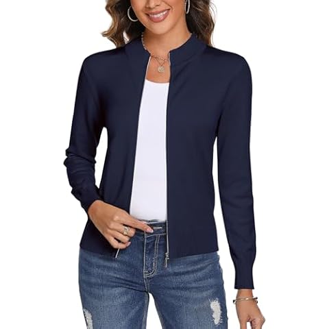 Cardigan Zippé Aottori Femme Cover