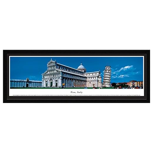 Pisa, Italy - Leaning Tower - Blakeway Panoramas Icon Posters with Select Frame