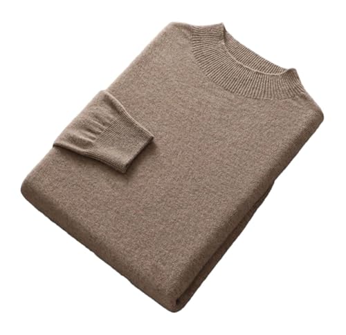 Men Solid Merino Wool Sweater Long Sleeve O-Neck Knitted Pullover Business Casual Knit Warm Sweater