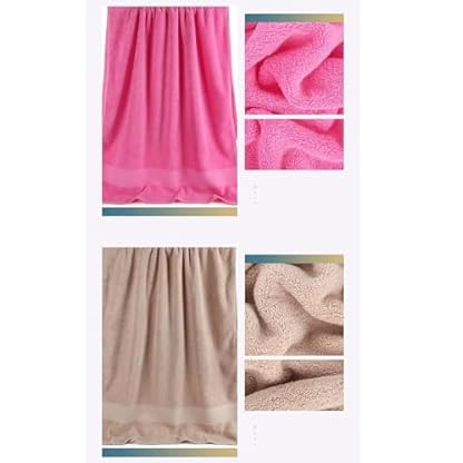 CRSTAL Badetuch Set 8 Stück, 2 Badetücher, 2 Handtücher und 4 Waschlappen, Baumwollhandtücher für Bad, Dusche, 8 Handtücher Set,Pink – Bild 7