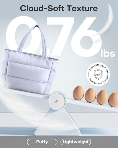 Image of HOTOR Puffer Tote Bag for Women, Multi-Pocket, Zippered