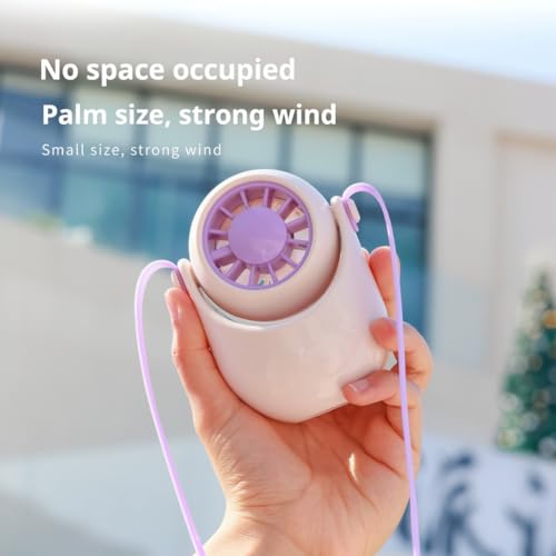 Image of STARQ Portable Neck Hanging Mini Fan with Adjustable Speeds, Foldable Design, Rechargeable Cooling Fan for Travel Office Home (Color As Per Availablity)