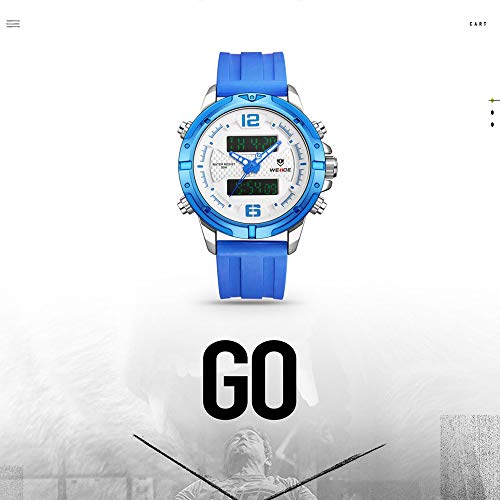 WEIDE WH8602 Relógio Eletrônico Digital de Quartzo Calendário de Tempo Duplo Semana Alarme 3ATM Temp