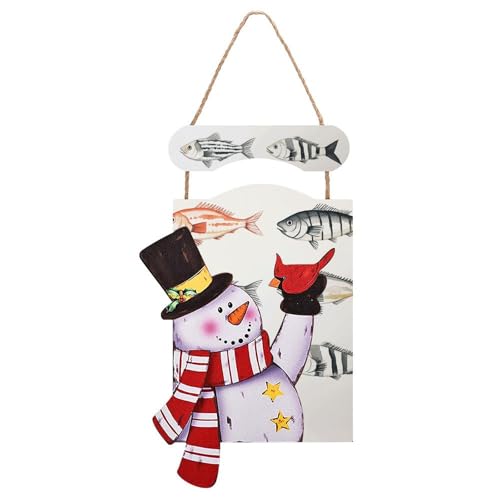 Bonhomme de neige peinture de Noël en bois pour illuminer votre salon en hiver
