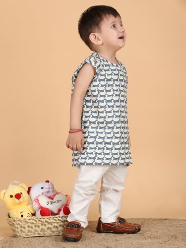 Image of POLKA TOTS Pure Cotton New Born Dress | Ultra-Soft, Breathable & Lightweight Sleeveless Jhabla Pant Set for Baby Boys & Girls | Baby Summer Clothes | Traditional Jabla & Pyjama Set for Newborns