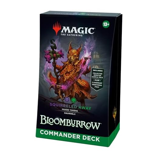 Magic: The Gathering Bloomburrow-Commander-Deck – Eichhörnchen-Übermacht (Deck mit 100 Karten, Sammler-Booster-Probepackung mit 2 Karten + Zubehör) (English Version)