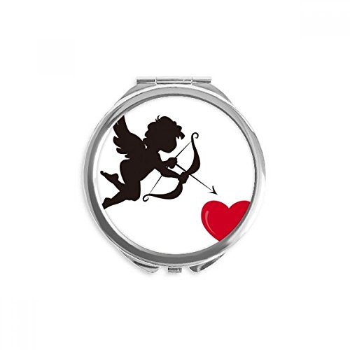 Miroir rond ange rouge cupidon compact pour corriger son maquillage partout sans s'encombrer