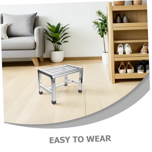 Tabouret de bain imperméable et compact en acier stable pour PMR - 4