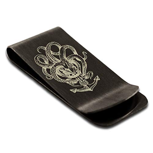Stainless Steel Nautical Octopus Anchor Money Clip Credit Card Holder
