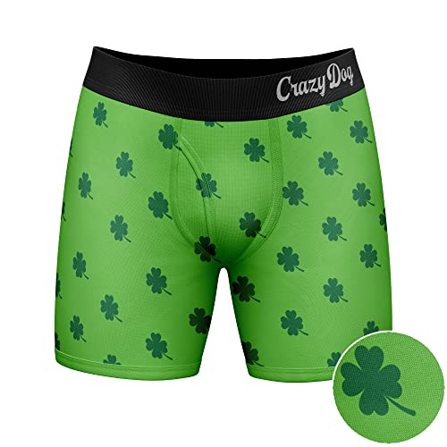 Crazy Dog T-Shirts Mens I Clover Shenanigans Boxers Funny St Patricks Day Saint Paddy Shamrock Graphic Underwear2