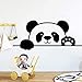Adesivi murali adesivi e murales artistici Panda cameretta orsi animali allegri cameretta murale 42X94cm
