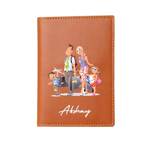 Image of Unisex Passport Cover for Men & Women | Printed, Classy & Stylish | Vegan Leather Passport Cover for Travel (UV TAN)