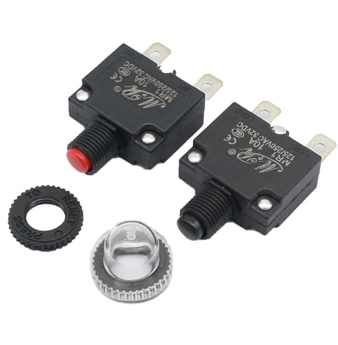 Disjoncteur 10A rouge interrupteur pour stopper les surcharges électriques (paquet de 5) - 3