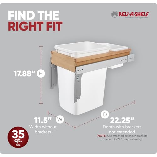 Contenedor de basura rectangular de madera 35 qt blanco miniatura 3