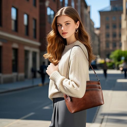 Image of Genuine Leather Purses for Women Vintage Crossbody Bags for Women Hand Bags Women's Shoulder Handbags | Genuine Leather