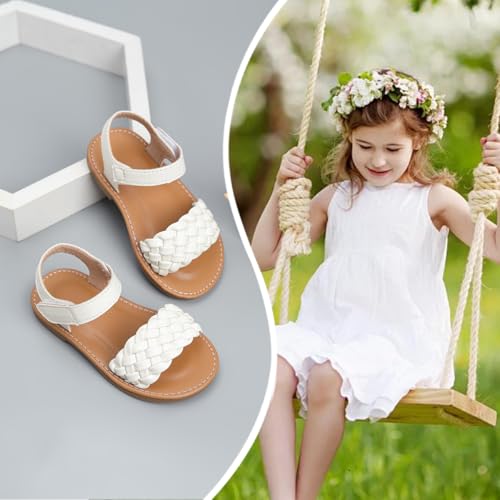 Image of Toddler Girls Sandals Summer Flats Dress Shoes for Baby Little Kids Girl