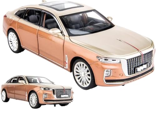 Magicwand 1:24 Scale Die-Cast HONGQI-H9【Large】 with 6 Openable Doors,Pull Back Action,Lights,Music STEERABLE Tyres & Working Horn【Golden】【Pack of 1】 (B0CR2RHF2G) Amazon Price History, Amazon Price Tracker