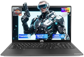 NIMO 17.3" IPS FHD-Gaming-Laptop, AMD Ryzen 5 6600H 16GB DDR5 RAM 1TB SSD (Beat i7-1165G7 Up to 4.5GHz) Radeon 660M GPU-Computer with 100W Type-C Backlit Keyboard Fingerprint