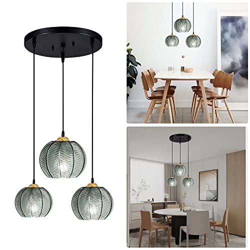 Suspension luminaire en verre pour îlot de cuisine et salon