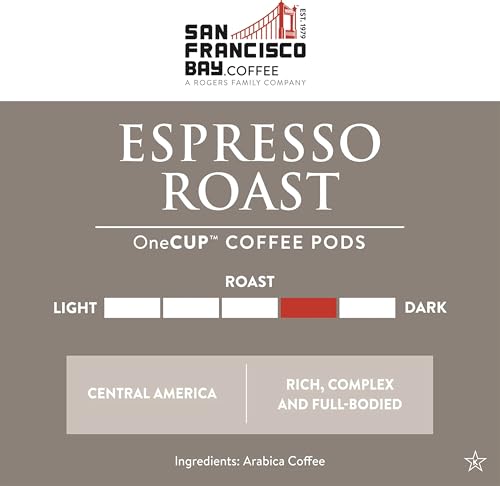 Image of San Francisco Bay Compostable Coffee Pods - Espresso Roast (36 Ct) K Cup Compatible including Keurig 2.0, Dark Roast