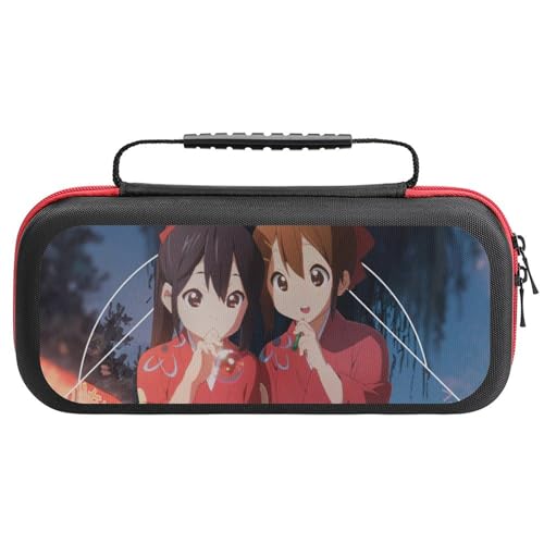 Switch ケース かわいい けいおん! 浴衣 スイッチ 収納ケース カバー ナイロン素材 全面保護 防塵/防水/防汚/耐衝撃 26x11.5x5.2cm Switchに対応 保護用ハードケース 大容量な収納力 アクセサリーポーチ Switch本体/ゲー