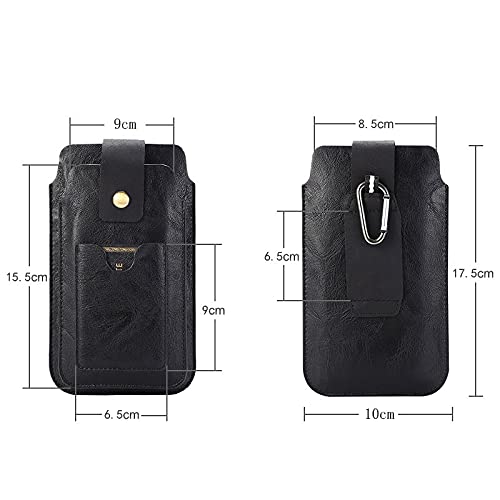 Custodia Cellulare da Cintura Uomo, Marsupio da Cintura Porta Cellulare, 6.9 Universale Borsello in Pelle da Uomo Borsetta Borsa Portafoglio Portamonete Cellulare Sacchetto Clip da Cintura da Viaggio