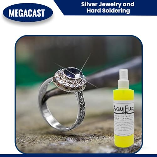 Image of Aquiflux Self Pickling Flux for Precious Metals Gold Silver Jewelry and Hard Soldering 8 Oz Megacast (275 ml)