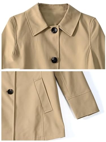 Women Spring Trench Coat Female Korean Single Breasted Mid Long Windbreaker Jacket Ladies Outerwear Tops2
