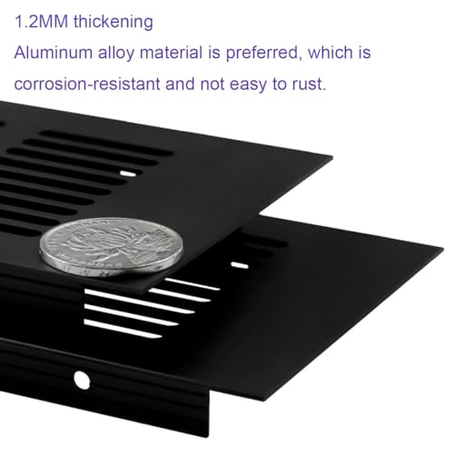Grille d'aération carrée en aluminium de 150 mm avec quatre vis pour meuble - 6