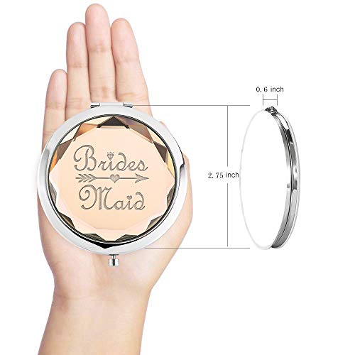 Espejo compacto para maquillaje pack de 2 champagne miniatura 3