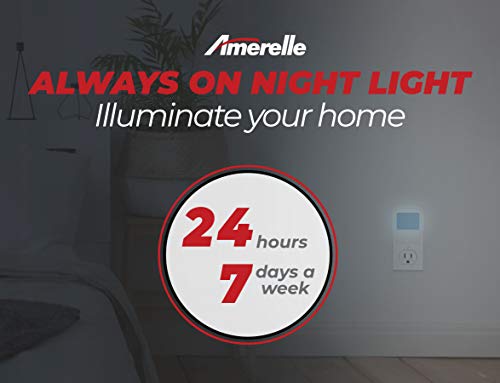 Amerelle Always-On Blue Night Light, 4 Pack (71282) – Plug In Led Night Lights With A Soft, Cool Blue Glow – Slim Led Night Light Suitable For Bedrooms, Bathrooms, Hallways, Kitchen, Or Nursery #TOP2