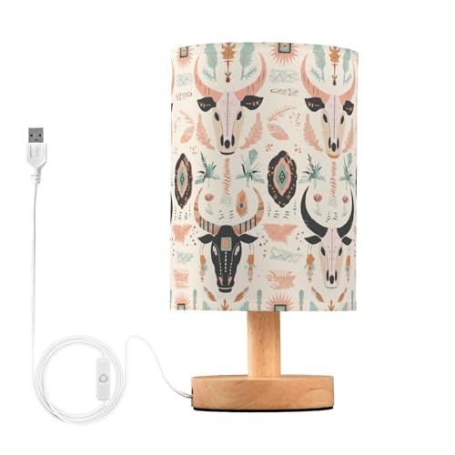 Lámpara de Mesa de Noche Infantil con Patrón Boho miniatura 1