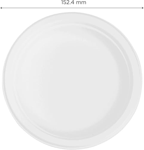 Miniatura 3 de KARAT EARTH KE-BPR06-1CFF- Platos redondos compostables sin PFAS de 6 pulgadas 1000 unidades