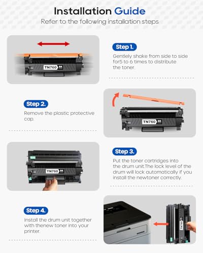 Image of Skydo TN760 Toner Compatible for 760 730 Brother Toner Cartridge for MFC-L2710DW