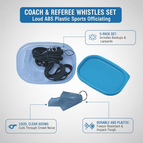 Pack de 5 silbatos deportivos para entrenadores y árbitros miniatura 4