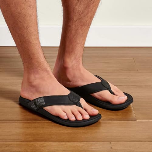 Image of OluKai Tuahine Men's Waterproof Leather Sandals, Versatile Beach Flip Flops, Arch Support & Comfort Fit, Lightweight & Durable, Enhanced Grip & Traction