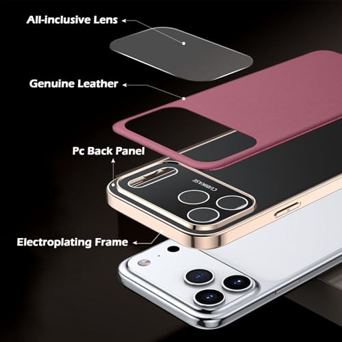 Coque iPhone 17 Pro Max antichoc vert étui mince cuir protection objectif - 5