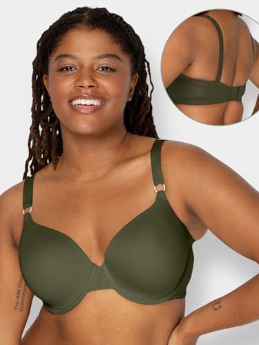 Image of Fruit of the Loom Women's Smooth Cotton T-Shirt Bra - Ultra-Soft, Flexible, and Invisible Under Tees