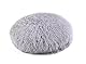 RICHRAIN Katzenkissen Rund,Plüschkissen für Katzen und Hunde, rund, warme Matte, weich und bequem, für Wohnzimmer (Hellgrau, 40cm)