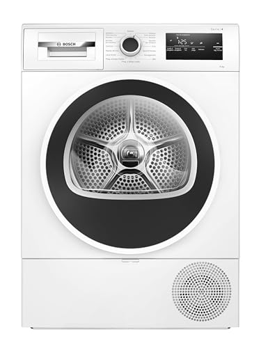 Bosch WTH85218II Serie 4 Asciugatrice smart a pompa di calore, 8 kg, Classe energetica D, Sensori di asciugatura intelligenti, Filtro semplice da pulire, Consumi ridotti,Bianco, 60 Cm