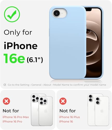 Image of DIZORO Compatible with iPhone 17e / iPhone 16e Case 6.1 inch Liquid Silicone 3 Layers Full Covered Soft Gel Rubber Phone Case,Shockproof Protective Cover with Anti-Scratch Microfiber Lining-Cosmos