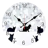 Einfache Installation einer Wohnzimmer-Uhren-Wand: Das Haken-Design hat weniger Schäden an der Wand, ist aber stärker, das hintere Schlitz-Design ist einfach aufzuhängen (das Paket enthält 1 Haken).