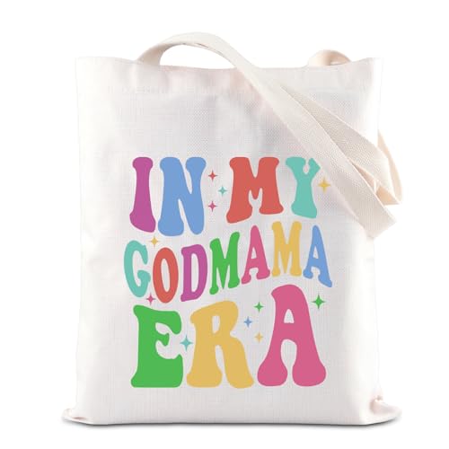 KUIYAI Godmama Appreciation Tote Bag Godmother Proposal Shoulder Bag Baptism Christ Gift Mother Day Gift From Goddaughter Godson (Godmama ToteS)