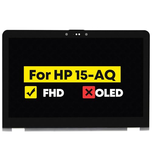 Image of 15.6 inch LCD Touch Screen Replacement Digitizer Assembly +Bezel for HP Envy X360 15-AQ 15T-AQ100 15-AQ173CL 15-AQ166NR 15-AQ273CL 15-AQ267CL 856813-001 856811-001 FHD 1920 * 1080 30 Pins