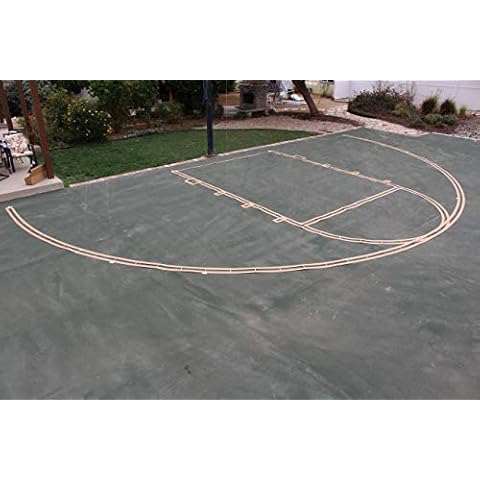 Ronan Sports Complete Easy Basketball Court Stencil | The Original Kit for Court Lines | Complete Key & 3 Point Lines, Rigid, Reusable Cardboard | No Paint Included | Made in USA Cover
